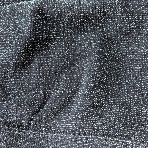 XOXO (Size Large) Black Glitter Sparkle Sequins Elastic Stretch Bandeau - Picture 4 of 9